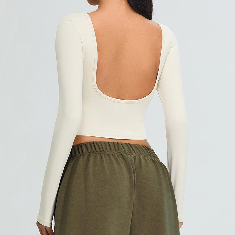 ヨガウェア レディース 長袖 スリムフィット スポーツトップス 吸湿速乾 ランニング ウェア Tシャツ ト..