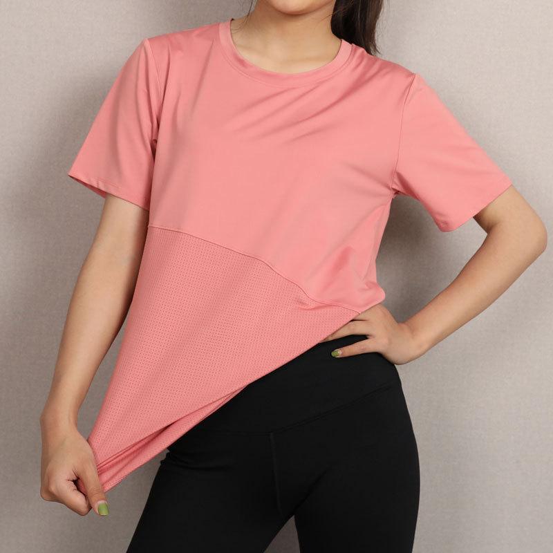 Tシャツ レディース ヨガウェア スポーツブラ付き ランニングウェア ジム トップス 半袖 吸湿速乾 接触..