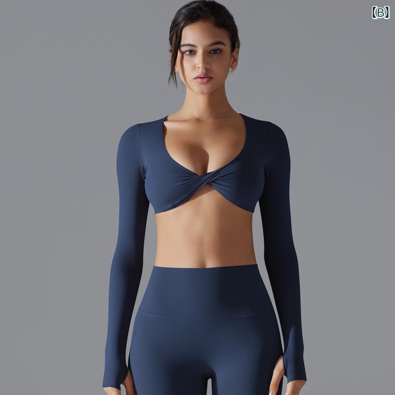 ヨガウェア レディース 長袖 スポーツTシャツ 美胸 速乾 接触冷感 ランニング トレ...