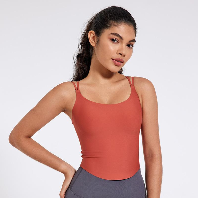 ヨガウェア レディース スポーツブラ タンクトップ Uネック ランニング フィットネス トレーニング 吸..
