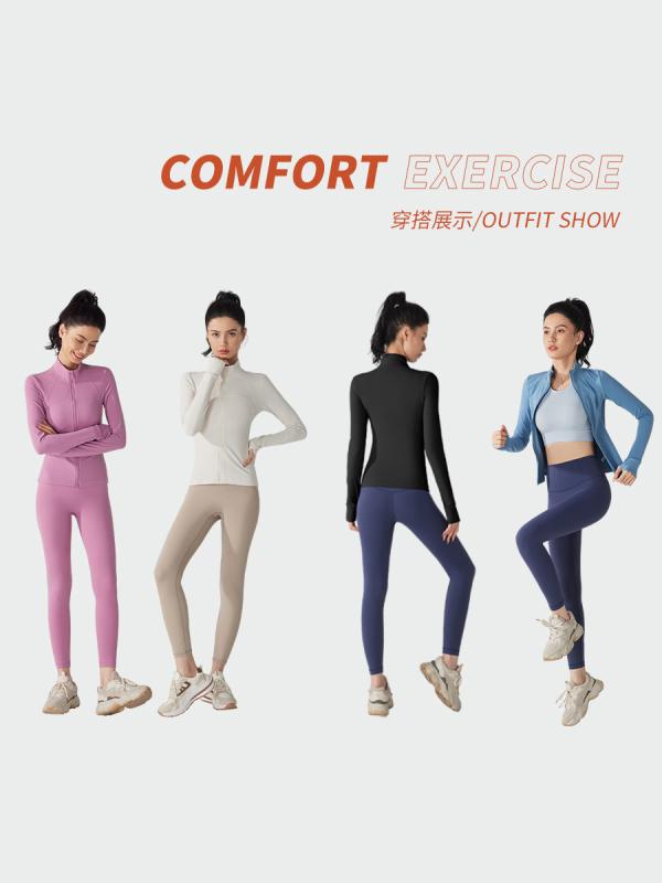 ヨガウェア レディース 秋冬 防風 撥水 ジャケット 防寒 暖かい 裏起毛 スリム 細見え ランニング フィ..