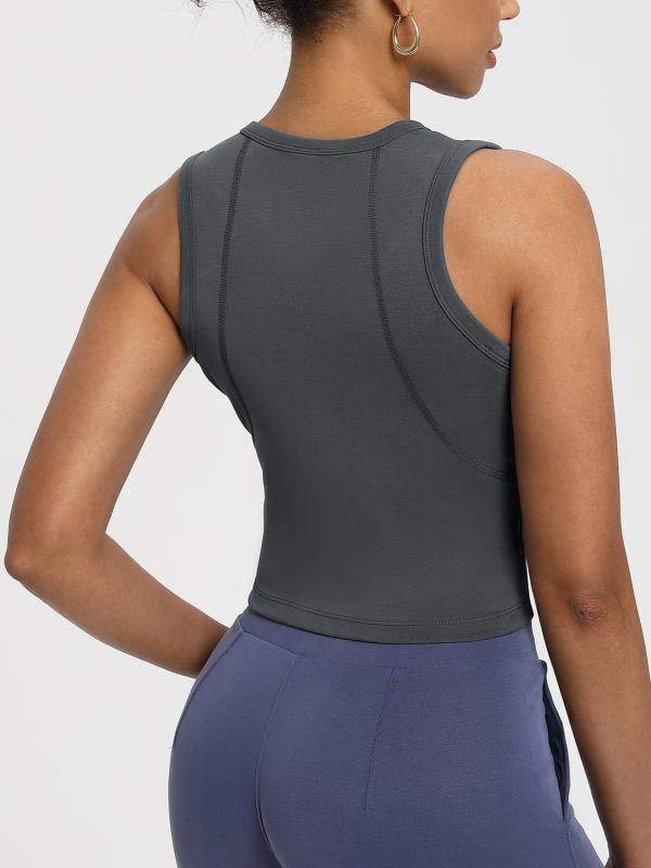 ヨガウェア レディース ヨガトップス ボタン付き 砂洗い リブ編み 伸縮性 ノースリーブ 運動着 スポーツウェア 普段使い 部屋着 エクササイズ ピラティス ジム トレーニング S M L XL 骨白 黒灰 深カーキ コーヒー 夜海藍