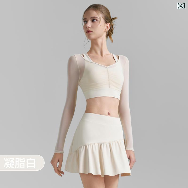 Tシャツ レディース ヨガウェア スポーツウェア 長袖 メッシュ 切り替え Vネック 無地 トレーニングウェア ジム 伸縮性 吸湿速乾 春夏 秋冬 ランニング フィットネス