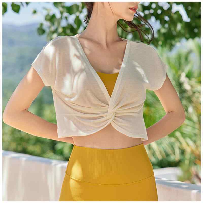 ヨガウェア レディース トップス 春夏 宽松 通気性 スポーツ ウェア カバーアップ 高機能 速乾性 半袖 ..