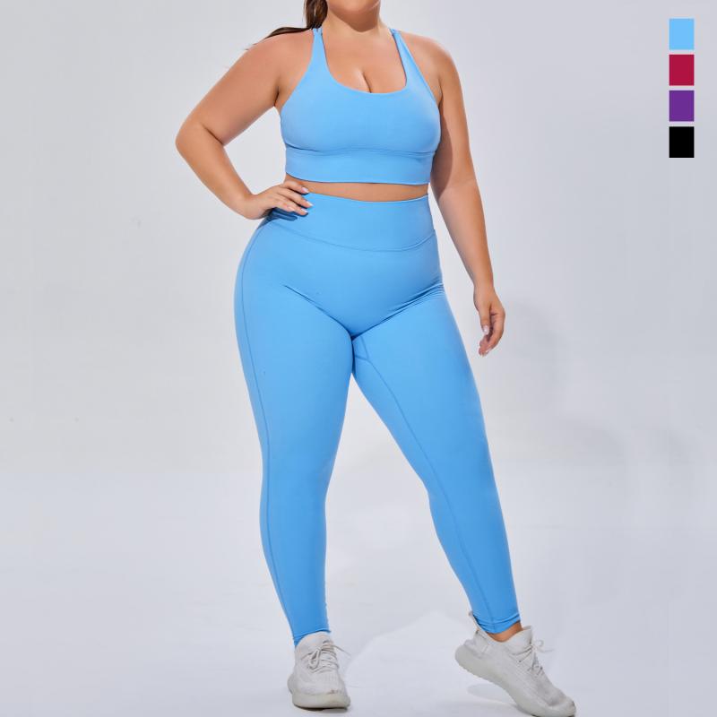 ヨガウェア レディース スポーツウェア セットアップ 大きいサイズ 高弾性 トレーニングウェア 2点セット ブラトップ レギンス スパッツ 吸湿速乾 ランニング ジョギング 運動着 春夏秋冬