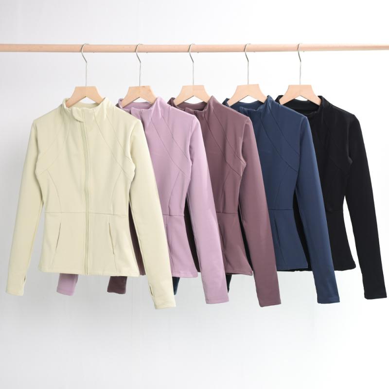 ヨガウェア レディース 秋冬 裏起毛 保温性 速乾性 長袖 スポーツトップス アウター フィットネス ランニング ジョギング 運動着 ストレッチ 伸縮性 ブラック