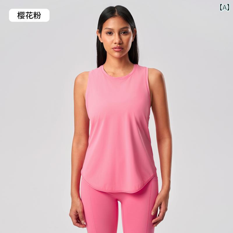 ヨガウェア レディース スポーツブラ トップス ノースリーブ トレーニングウェア タンクトップ 吸湿速乾 伸縮性 フィットネス ランニング 運動 ジム 春夏
