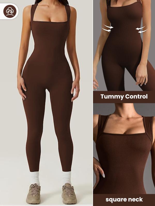 ヨガウェア レディース セットアップ スポーツウェア ノースリーブ 連体衣 無縫製 トレーニングウェア ..