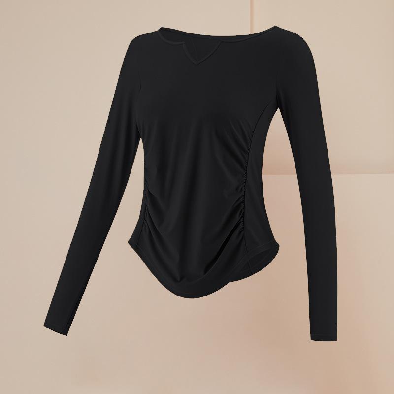 ヨガウェア レディース 長袖 トップス Vネック ルーズ 通気性 速乾 ランニング スポーツ ウェア 春夏 ..