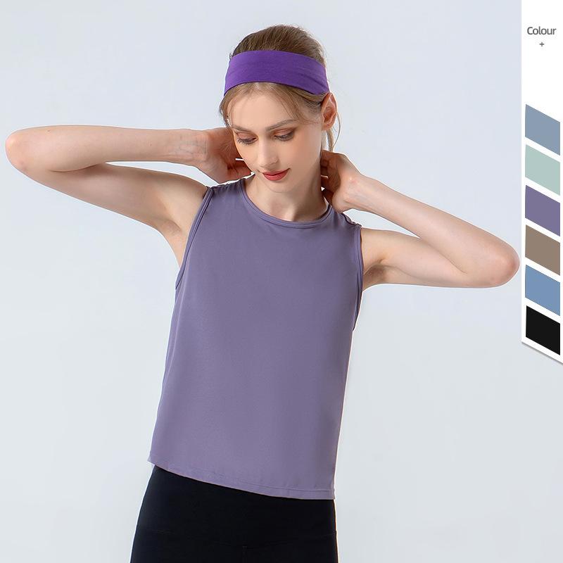 ヨガウェア レディース 秋冬 タンクトップ ラウンドネック ノースリーブ トップス ランニング スポーツ ウェア 吸湿速乾 接触冷感 伸縮性 ストレッチ 運動 普段使い ルームウェア 部屋着 トレーニング ジム フィットネス S M L XL XXL