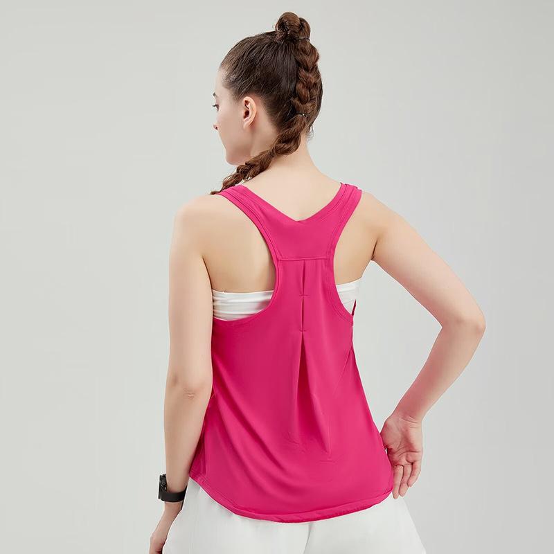 ヨガウェア レディース スポーツタンクトップ ランニング トレーニング ノースリーブ トップス 吸汗速..