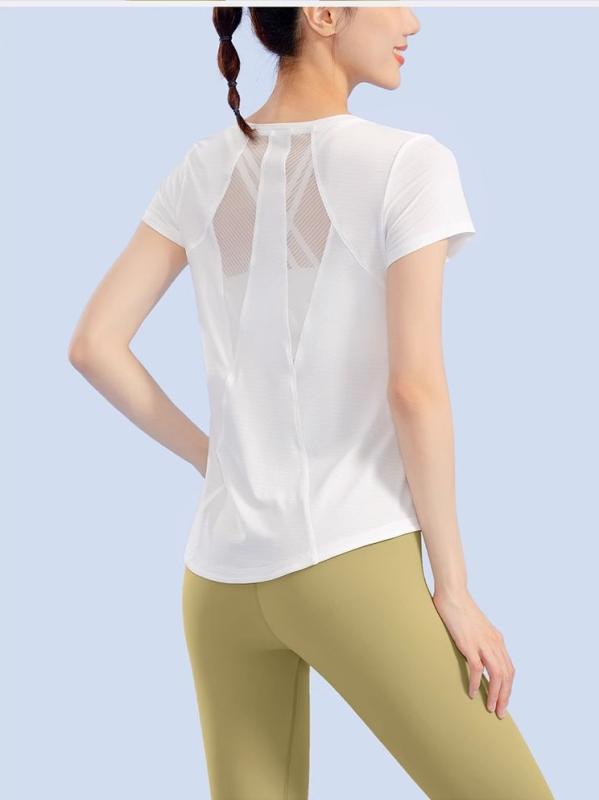 Tシャツ レディース 接触冷感 吸湿速乾 スポーツウェア ランニング トレーニング ヨガ ウェア トップス..