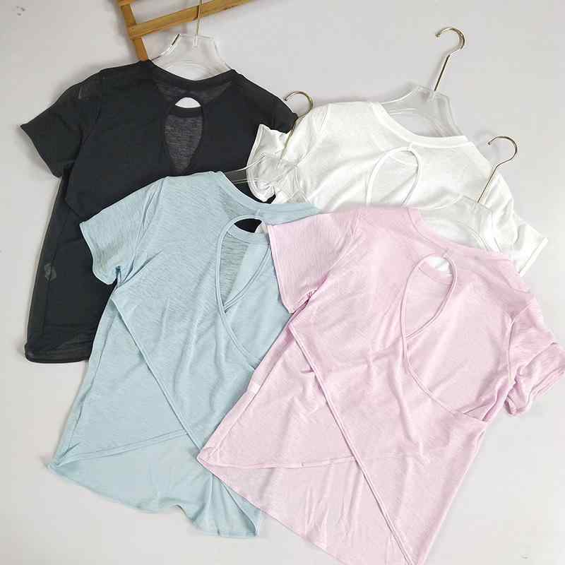 ヨガウェア レディース 半袖 竹節ガーゼ 夏 スポーツトップス トレーニングウェア 速乾 軽量 メッシュ 接触冷感 ジム フィットネス ランニング ピラティス ウェア 運動着 部屋着 かわいい おしゃれ 春夏 秋冬