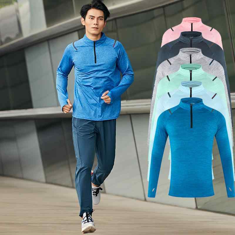 Outdoor Wear - Tシャツ メンズ レディース ランニングウェア 吸湿速乾 帯電防止 ハーフジップ スポーツウェア 長袖トップス トレーニングウェア 登山 スキー