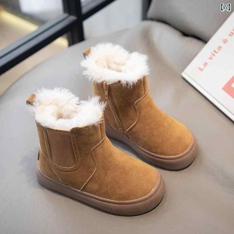 子供靴 スノーブーツ キッズ 防水 防滑 裏起毛 ショートブーツ 男の子 女の子 幼児...
