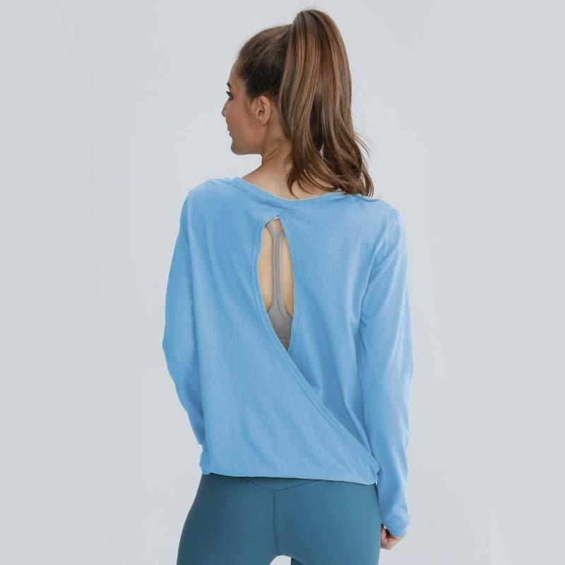 ヨガウェア レディース 長袖 Tシャツ スポーツウェア 秋冬 運動着 トップス 速乾 トレーニングウェア ランニングウェア ストレッチ 伸縮性 通気性 ラウンドネック ジム フィットネス ジョギング エクササイズ 白色 ブラック ブルー グリーン ピンク