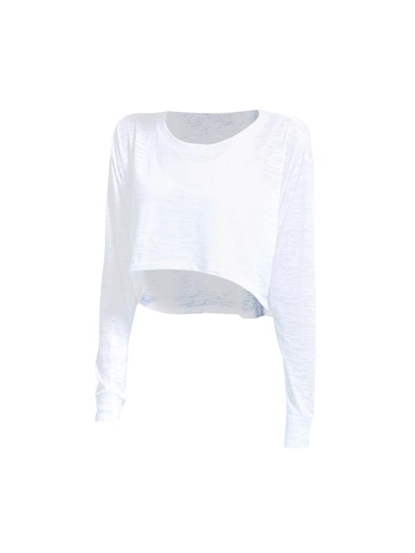 Tシャツ レディース ヨガウェア 長袖 スポーツ ランニング トップス 梨花白 ブラック 接触冷感 吸湿速..