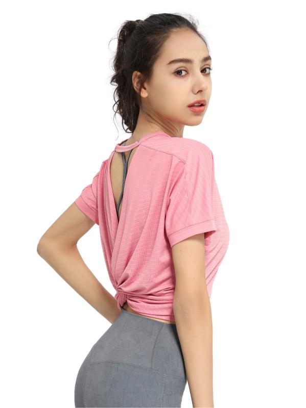 Tシャツ レディース ヨガウェア トップス 半袖 吸湿速乾 接触冷感 トレーニング ランニング スポーツウ..