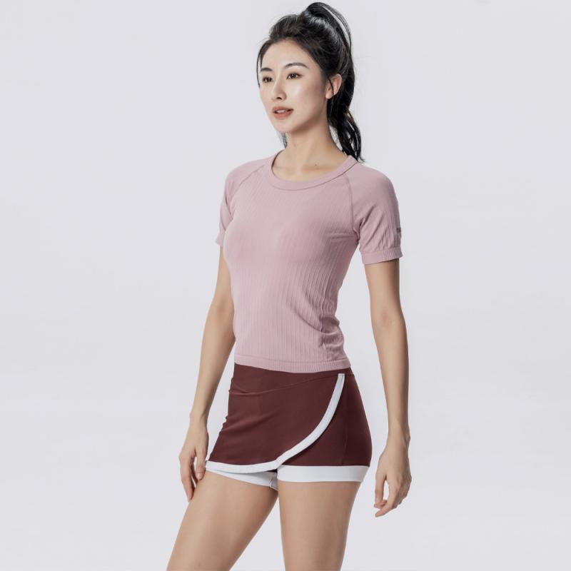 ヨガウェア レディース セットアップ スポーツウェア ランニング トレーニングウェア 半袖 ショート丈 トップス レギンス 吸湿速乾 伸縮性 運動着 普段使い ピンク系 グレーブルー オリーブグリーン ブラック