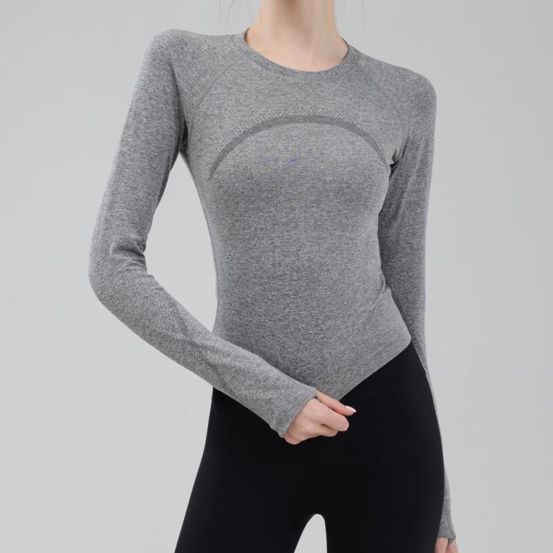 ヨガウェア レディース 長袖 トップス 秋冬 ラウンドネック 吸湿速乾 ランニング トレーニング フィットネス サイクル ヨガ Tシャツ スポーツウェア ストレッチ