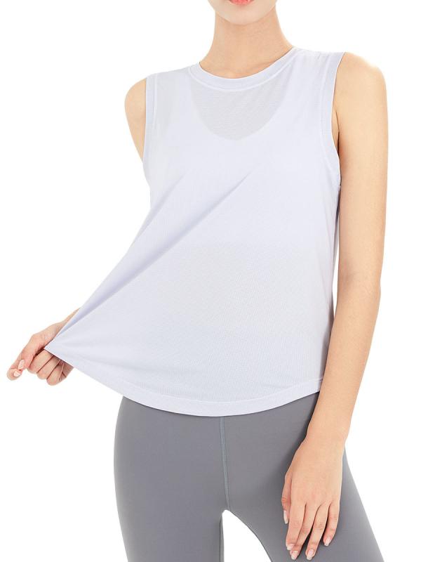 Tシャツ レディース スポーツ ノースリーブ ヨガウェア メッシュ 吸湿速乾 トレーニング ランニング 薄..