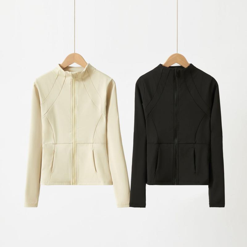 ヨガウェア レディース 秋冬 裏起毛 ジップアップ ジャケット スリム 長袖 ランニング スポーツ トレー..