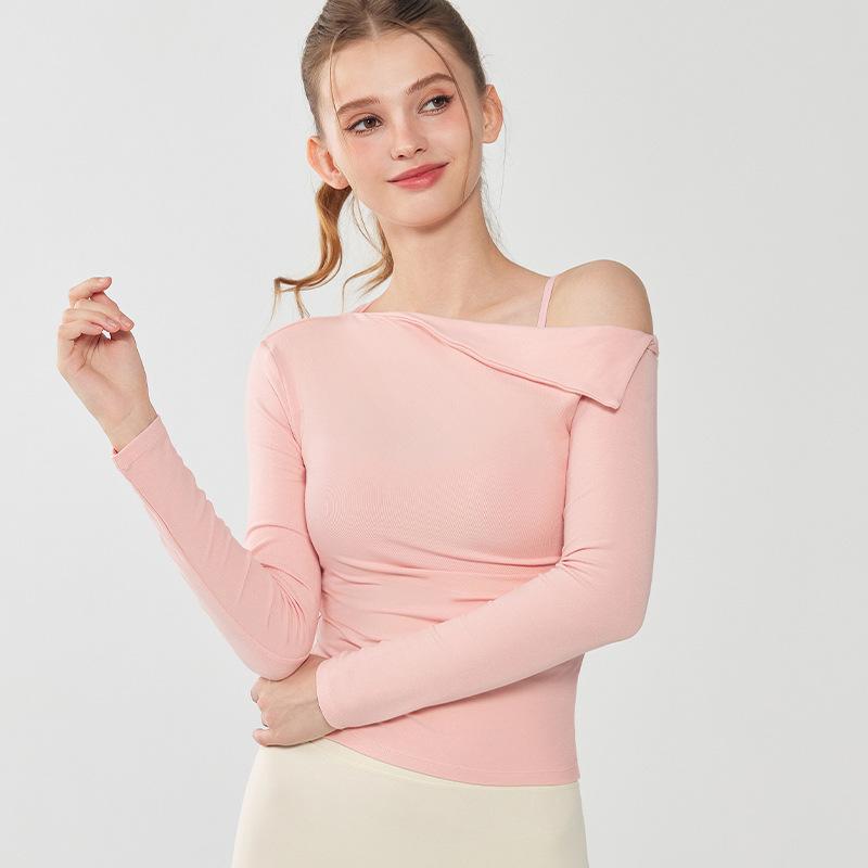 ヨガウェア レディース トップス 長袖 秋冬 スポーツウェア トレーニング ランニング ウェア モダール ..