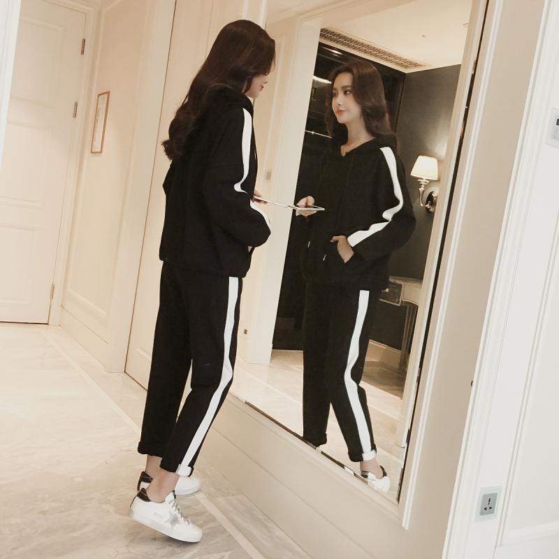 ジャージ レディース 韓国風 カジュアル 上下セット ウェア 部屋着 リラックス ジョギング ランニング ポリエステル 無地 長袖 長ズボン ブラック イエロー系 S M L XL XXL