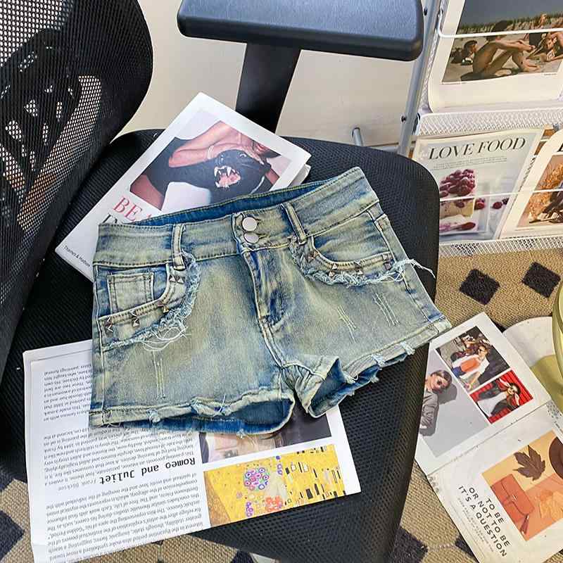 デニム レディース 超ミニ ホットパンツ ローライズ ショートパンツ ダメージ加工 Gパン ジーンズ ジーパン タイト スリム 美脚 脚長効果 伸縮性 ストレッチ 普段使い 部屋着 ルームウェア 7分丈 接触冷感