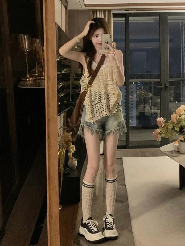 デニム レディース 高腰 デニムショートパンツ 短パン ジーンズ ホットパンツ ゆったり Aライン ワイドレッグ カットオフ ウォッシュ加工 ブルー 綿 通勤 きれいめ 美脚 春夏2