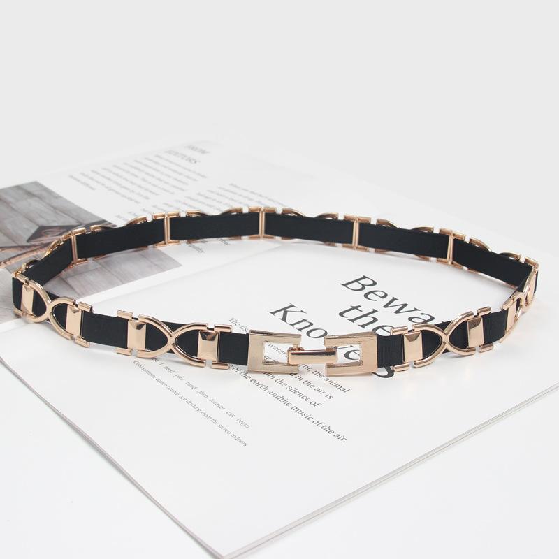 ベルト レディース 金属 ウエストマーク ワンピース 飾り デニム パンツ アクセサリー 夏 百搭 ファッション スーツ ゴム ウエスト(4)