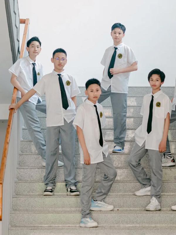 シャツ レディース JK学院風 コスチューム 半袖 長袖 灰色スカート 短パン 長ズボン セットアップ ポリエステル 制服 学生服 合唱 発表..