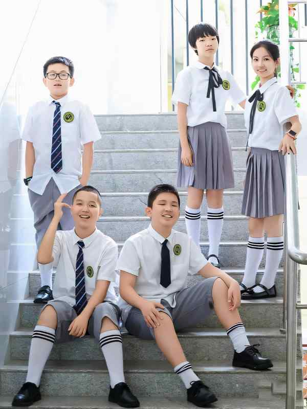 制服 小学校 中学校 高校 合唱 演出服 白シャツ プリーツスカート 学生服 女子 男子 半袖 長袖 灰色 グ..