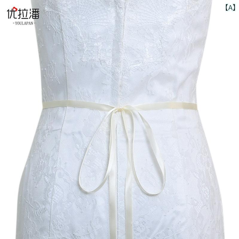 ベルト レディース ブライダル 水钻 ウエストチェーン 細身 ワンピース ドレス アクセサリー 水晶 象牙..