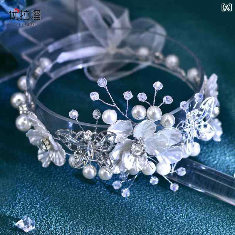 ベルト レディース 蝶モチーフ ラインストーン ウエストチェーン 結婚式 パーティー 細め 白色オーガン..