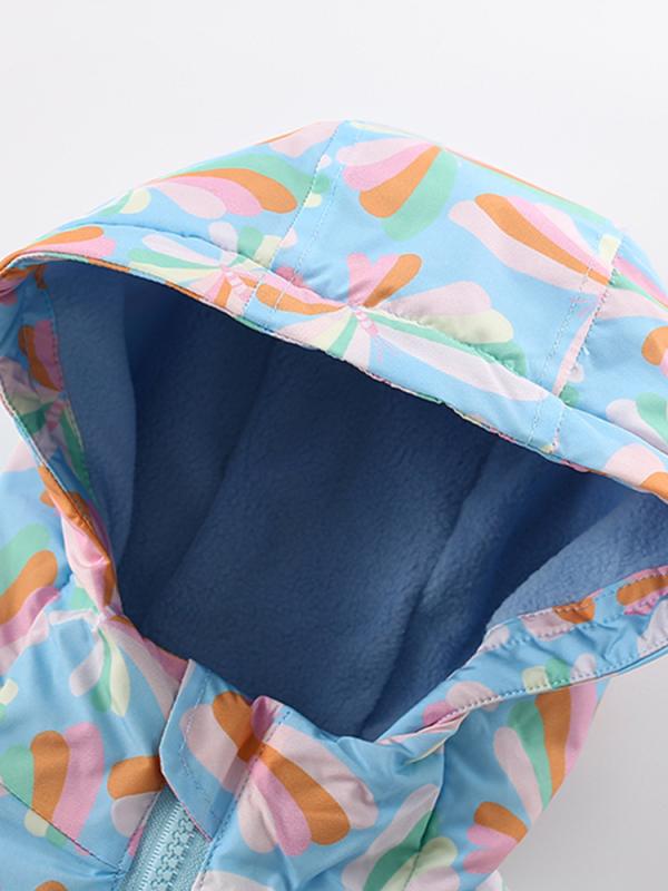 子供服 ガールズ フリース ジャケット フード付き ジップアップ 長袖 アウター 秋冬 欧米風 中小 女の..