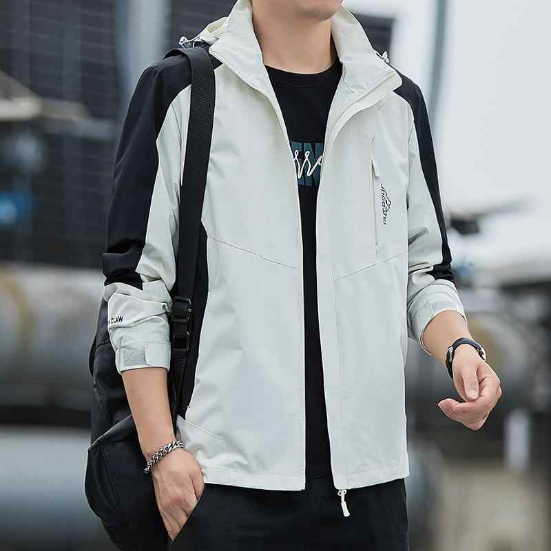 ジャケット メンズ レディース アウトドア マウンテンパーカー 配色 切り替え 防水 防風 撥水 軽量 登山 釣り 春秋 スポーツウェア 男性用 作業着 ブルゾン(4)