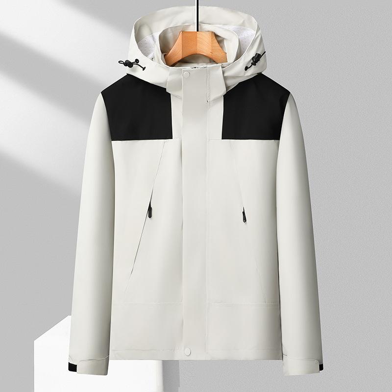 マウンテンパーカー 男女兼用 春秋 薄手 防水 防風 アウトドア ジャケット 登山 ウェア ブラック ピン..