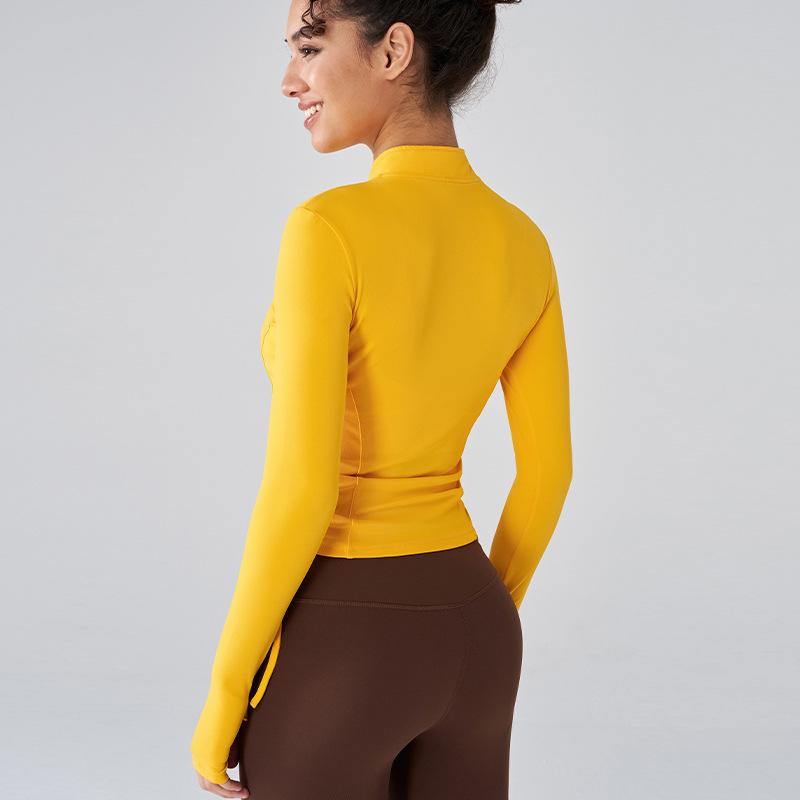 ヨガウェア レディース スポーツウェア トップス 長袖 ハーフジップ トレーニングウェア ランニング 伸..