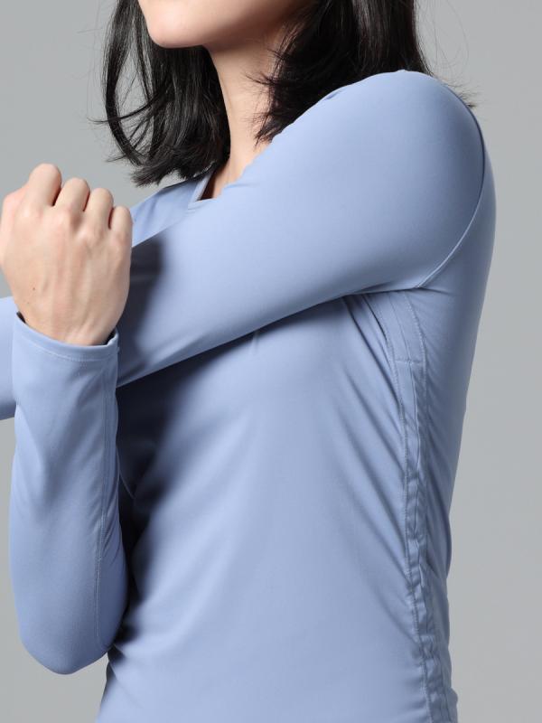 ヨガウェア レディース 長袖 Tシャツ スポーツウェア トレーニングウェア ストレッチ 伸縮性 吸湿速乾 ランニングウェア フィットネスウェア タイト スリム おしゃれ かわいい 春秋冬 水泳 ジョギング 体操 ダンス 運動着