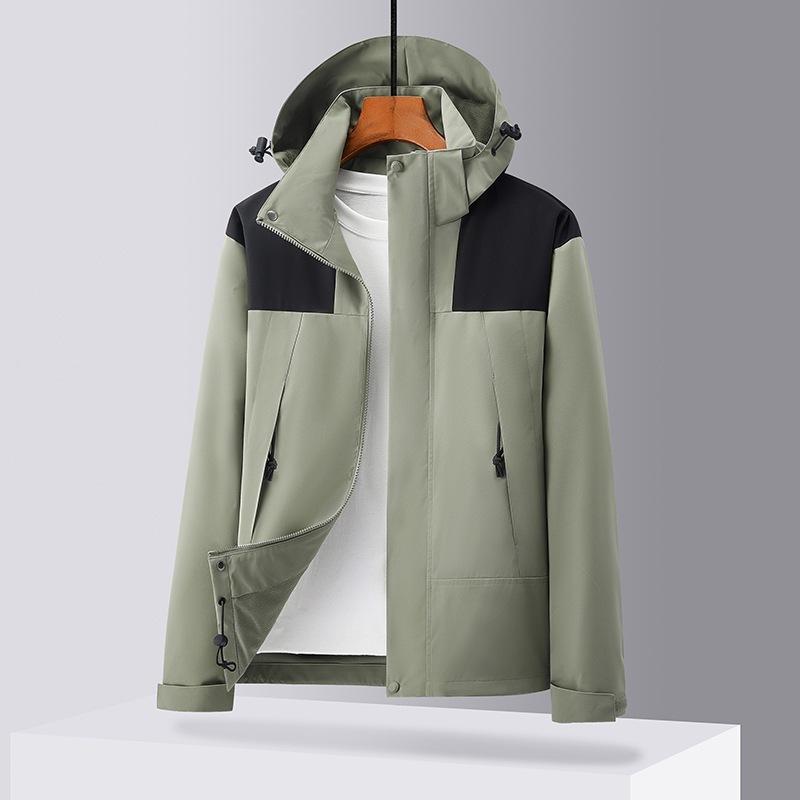 マウンテンパーカー 男女兼用 防風 防水 登山 アウトドア キャンプ 焦糖色 浅緑 米白 黒 XS S M L XL X..