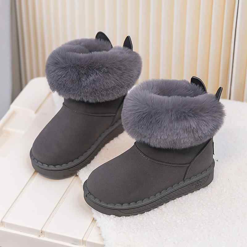 子供 スノーブーツ キッズ 女の子 男の子 ムートンブーツ ショートブーツ 撥水 防寒 裏起毛 暖かい 滑り止め グレー ブラック ブラウン