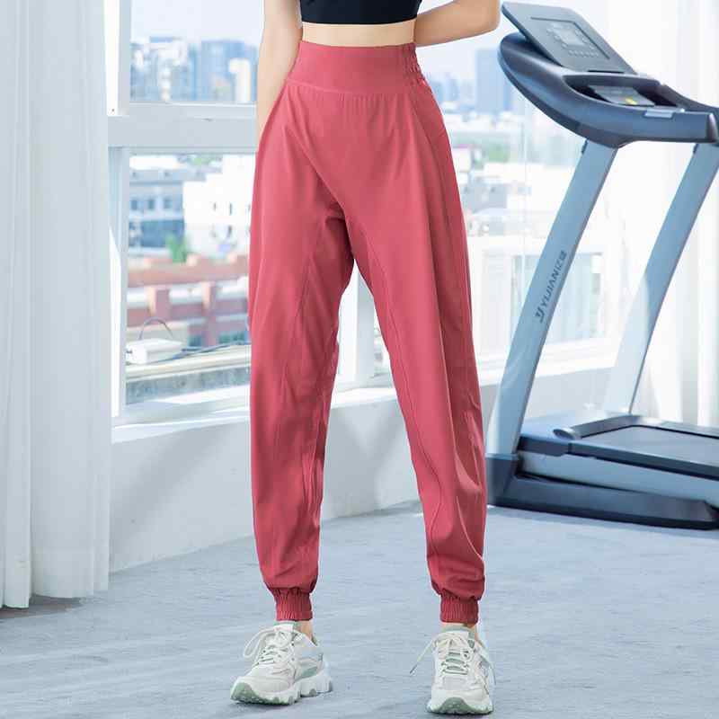 ヨガパンツ レディース 速乾 ランニングパンツ スポーツパンツ 裾絞り ジャージパンツ トレーニングパンツ イージーパンツ ルームウェア 部屋着 運動着 ポリエステル 高腰 春夏2