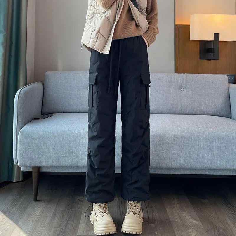 楽天ブリルビパンツ レディース 防寒パンツ 登山パンツ 裏フリース ゆったり ハイウエスト ブラック 黒 軍緑 M L XL 2XL 3XL あったか アウトドア 普段使い 秋冬