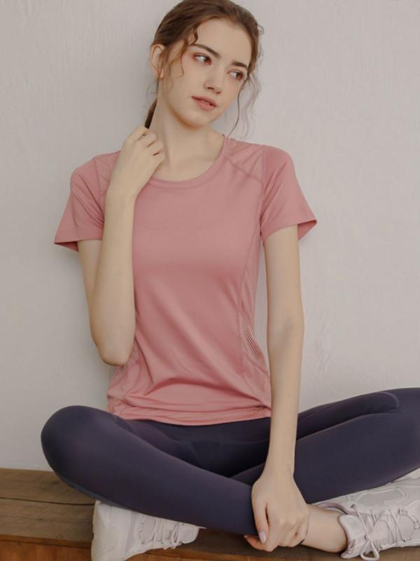 ヨガウェア レディース 半袖Tシャツ 吸湿速乾 スポーツトップス ランニング トレーニング 接触冷感 伸縮性 迷彩柄