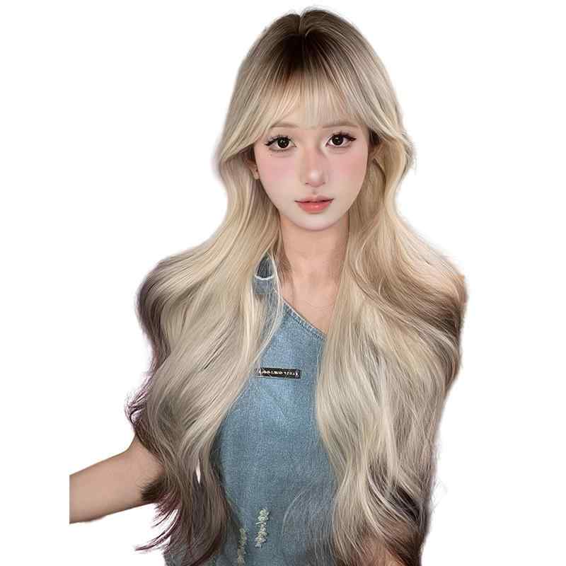 ウィッグ レディース 女性用 ロングヘア フルウィッグ 全頭かつら 巻き髪 ウェーブ 卵巻き 自然 高温耐..