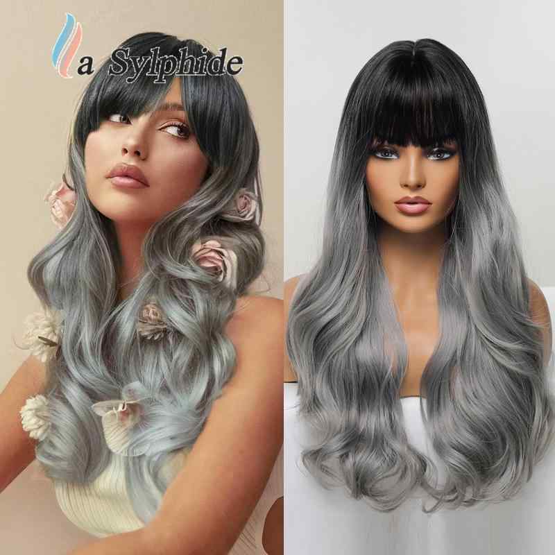 ウィッグ レディース 女性用 フルウィッグ ロング 巻き髪 ストレート 前髪あり 耐熱 ファッションウィッグ おしゃれ かわいい 小顔効果 普段使い コスプレ ダークブラウン