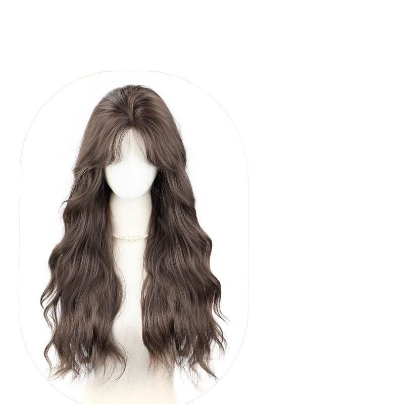 ウィッグ レディース 女性用 ロング 巻き髪 ウェーブ 前髪付き フルウィッグ 自然 黒茶色 冷棕色 小顔 耐熱 イメチェン コスプレ