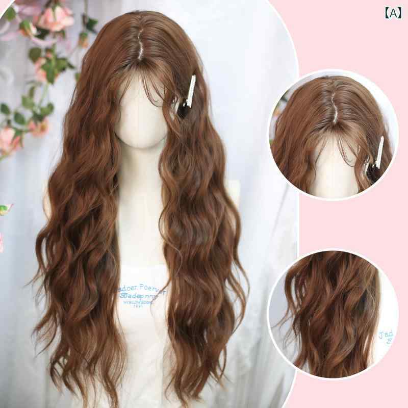 ウィッグ 女性用 全頭かつら ロング カール ナチュラル 焦糖暖棕色 高温丝 斜め前髪 ふんわり・髪の素材: 高温シルク・ヘアスタイル: ロングカール 斜め前髪・髪の長さ: ロング・対象: 女性・モデル: その他・カラー: キャラメルブラウ...