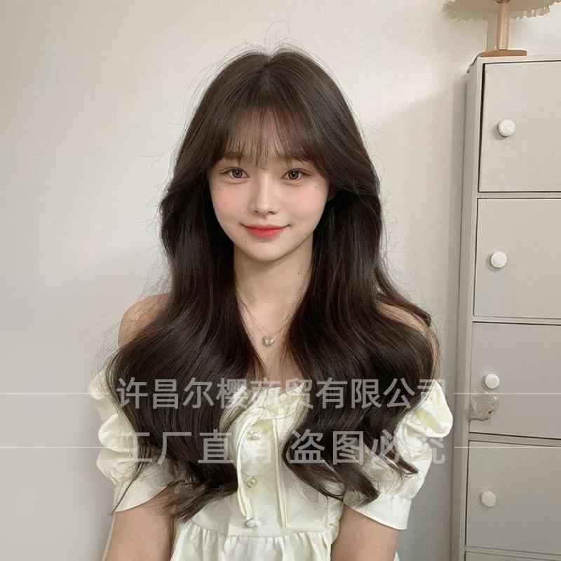 ウィッグ レディース 長い髪 レトロ 中分 ぱっつん エッグロール ウールロール ロング巻き髪 ふわふわ ..